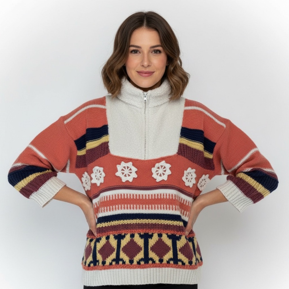POL Coral Patterned Women's Sweater